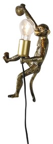 Lampada da parete vintage oro - Animal Monkey