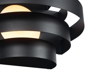 Lampada da parete moderna nera con LED dimmerabile a 3 livelli - Lines