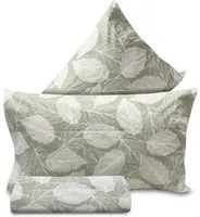 Parure copripiumino matrimoniale foglie Acanto salvia SmartDecoHome