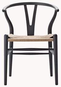 Sedia in legno con seduta intrecciata CH24 Wishbone