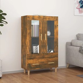 Credenza Rovere Fumo 70x31x115 Cm İn Legno Multistrato /