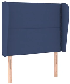 Testiera ad orecchio blu 103x23x118/128 cm in tessuto