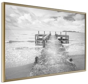 Poster  Old Pier  Cornice Quadri Cornice d'oro, Larghezza x Altezza Home decor 90x60