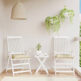 Cuscini Per Sedia 2 Pz Beige 40x40x7 Cm İn Tessuto Oxford /