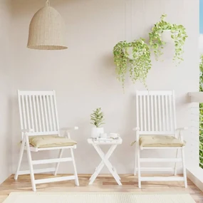 Cuscini Per Sedia 2 Pz Beige 40x40x7 Cm İn Tessuto Oxford /