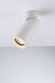 Plafoniera genesis attacco gu10 bianca 6x15,5cm orientabile 330° la...