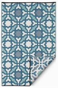 Tappeto per esterni bifacciale grigio-blu in plastica riciclata , 150 x 240 cm Seville - Fab Hab