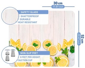 Coprifuoco in vetro temperato in set da 2 52x30 cm Lemons - Wenko