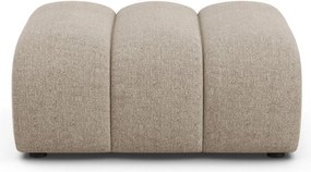 Poggiapiedi beige con rivestimento in ciniglia Lupine – Micadoni