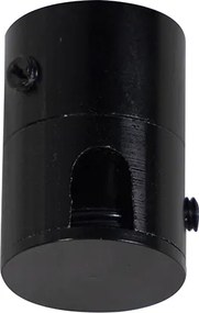 Lampada a sospensione nera con paralume rosso e interno dorato 35cm 3 luci - Cava