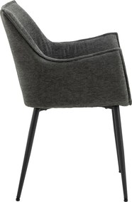 Sedia da pranzo grigio scuro in imbottito Bonita – Actona