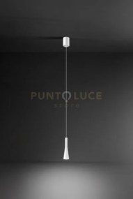 Sospensione 1 luce cone in alluminio colore bianco opaco diffusore ...