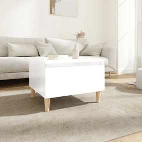 Tavolino Bianco Lucido 50x46x35 Cm İn Legno Multistrato /