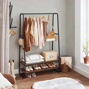 Appendiabiti da terra LINEA marrone/nero