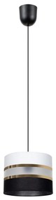 Lampadario a sospensione con filo CORAL 1xE27/60W/230V bianco e nero