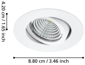 Eglo 33391 - SET 3xLED Lampada dimmerabile SALICETO 3xLED/6W/230V bianco