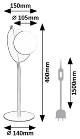 Rabalux 74221 - Lampada da tavolo JULES 1xG9/5W/230V