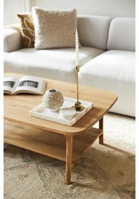 Tavolino in legno di quercia di colore naturale 70x110 cm Twig - The Beds