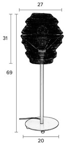 Lampada da tavolo nera Lena - White Label