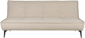 Divano beige allungabile con rivestimento in bouclé 184 cm Cielke – White Label