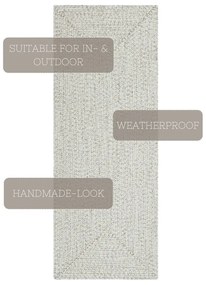 Tappeto da esterno bianco/beige 200x80 cm - NORTHRUGS