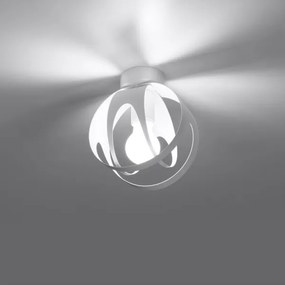Sollux SL.1082 - Lampadario a plafone TULOS 1xE27/60W/230V bianco