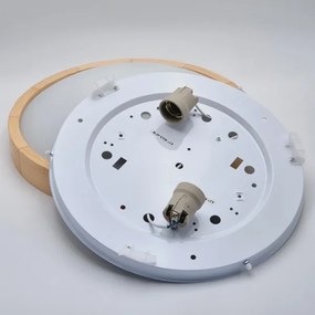 Plafoniera NATURAL SLIM 2xE27/60W/230V Ø 37 cm pino