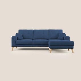 Danish divano angolare REVERSIBILE in tessuto morbido impermeabile T02 blu X