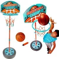 Basket Canestro Piantana Giocattolo Bambini Regolabile con Pallone e Gonfiatore