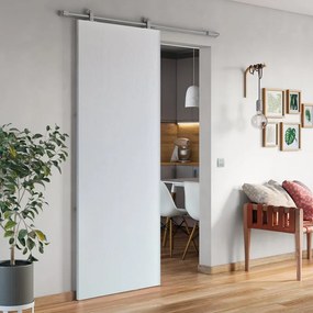 Porta scorrevole reversibile Renoir in mdf bianco, L 92.5 x H 211.5 cm, con binario Loft