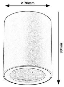 Rabalux 71342 - Lampada da soffitto KOVEN 1xGU10/35W/230V nera