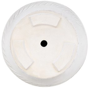 Vaso da fiori argilla bianco sporco 28 x 28 x 16 cm FTERO Beliani