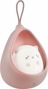 Luce di orientamento per bambini con sensore KITTY LED/0,5W/5V USB rosa