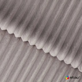 Divano grigio allungabile con rivestimento in velluto a coste 256 cm Cotonn – ELTAP