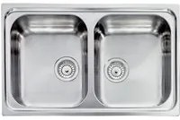 Lavello ZENITH 79x50 2 vasche ACCIAIO INOX 011242.X1.01.2016