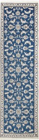Nain Tappeto persiano 80 x 280 Blu (Iran) Annodato A Mano