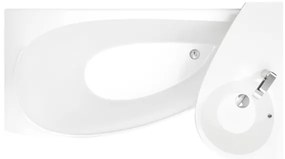 Ravak XJ1L1100000 - Lavabo sospeso AVOCADO 85x45 cm marmo colato/bianco