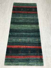 Loribaft Tappeto 200 x 80 Verde (Iran) Annodato A Mano