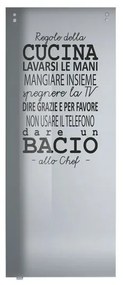 Porta scorrevole Regole in alluminio bianco e grigio, L 96 x H 215 cm Destra