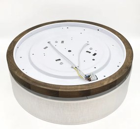 Brilagi - Lampada LED da soffitto BELLADONNA 3xE27/15W/230V Ø50 cm bianco/noce