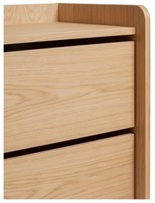 Cassettiera alta colore naturale in rovere 80x82 cm Wrap - Bonami Selection