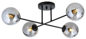 Lampadario da Soffitto in Acciaio ROMA 4 Nero 4xE14 Colore del corpo Grafite
