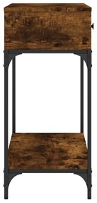 Tavolino consolle rovere fumo 100x34,5x75cm legno multistrato