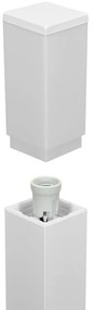 Paletto da Giardino 40cm Acciaio INOX Bianco IP54 Base E27