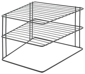 Ripiano aggiuntivo nero in acciaio inox 25x25 cm Palio – Metaltex