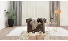 Poltrona in similpelle marrone scuro York - Ropez