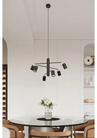 Sollux SL.1207 - Lampadario a sospensione con filo LEMMI 6xGU10/10W/230V nero