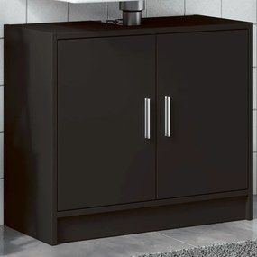 Mobile lavabo nero 63x29x55 cm in truciolato