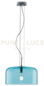 Lampadario a sospensione gibus turchese 1 luce attacco e27 35x35x15...