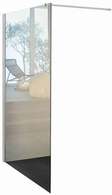 Box doccia walk-in Wens, vetro 6 mm, H 200 cm, profilo bianco